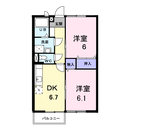 ウインディアB202　間取