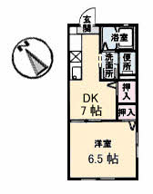 アブニール宮島口B棟102　間取