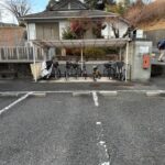 ゆったりした駐輪場です