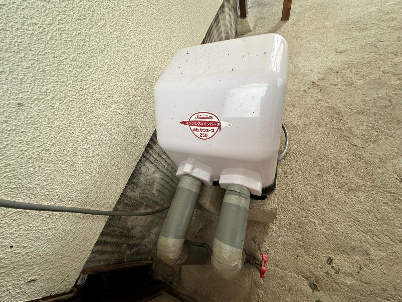 外水栓は、飲用可能な無料の井戸水が利用可